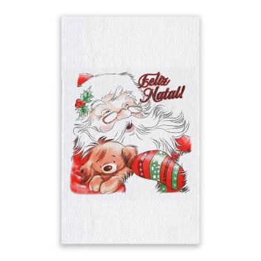 Imagem de Pano De Prato Natal Gigante Algodão 75cm X 52cm