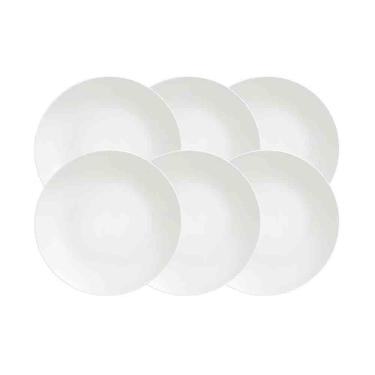 Imagem de Conjunto 6 Pratos Rasos Tramontina Sophia Em Porcelana 28 Cm Branco