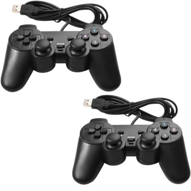 Imagem de Kit 2 Controles Joystick Usb Para Computador Notebook Ps2