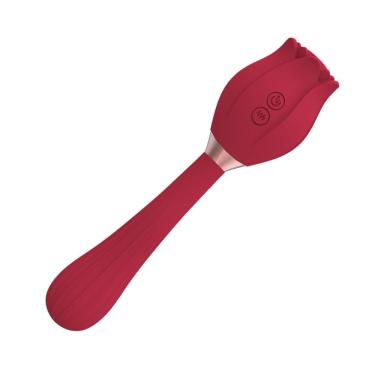 Imagem de Vibrador Com Sugador Clitoriano Love Flower Ii Coleção L?amour - Lovetoys - Vermelho