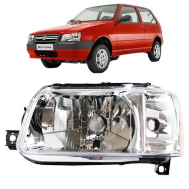 Imagem de Par Farol Uno Fiorino 2004 2005 2006 2007 2008 2009 2010 Cromado