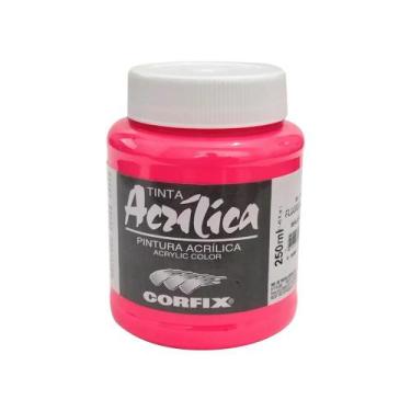 Imagem de Tinta Acrílica Fluorescente para Tela 250ml 1015 Magenta Corfix, 1015 