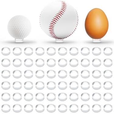 Imagem de Party Zealot 100 Peças De Estojo Exposição Para Bolas Golfe 0,6" Transparente, Suporte Beisebol, Pequeno Acrílico Redondo Bolas, Ovos, Esferas, Mármore
