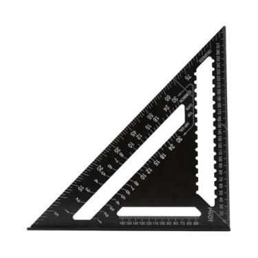 Imagem de Régua Triangular Preta De Alta Precisão De 12 Polegadas Para Carpintar