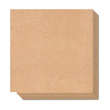 Imagem de Papel de arte marrom para artesanato, 100 folhas de papelão de 30,5 x 30,5 cm, papel kraft grosso, 36,3 kg/235 g/m². Capa pesada para artesanato artesanal, faça você mesmo, convites, confecção de