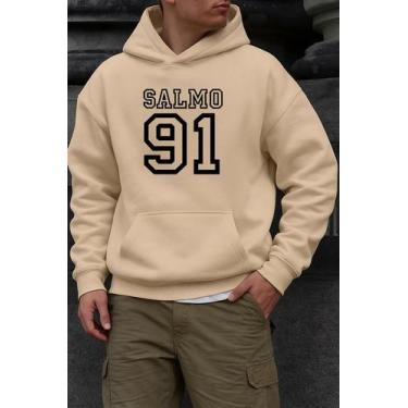 Imagem de Moletom Masculino Feminino Salmo Lançamento Methodic, Bege, M, ALGODÃO