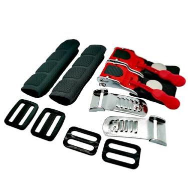 Imagem de ZYRELYNX Kit Com 2 Fivelas De Liberação Rápida Para Capacete, Adaptador Tira Queixo Metal, Instalação Sem Remoção, Encaixe Argola D Dupla, Compatível Capacetes Integrais Meio, 3/4, Prateado