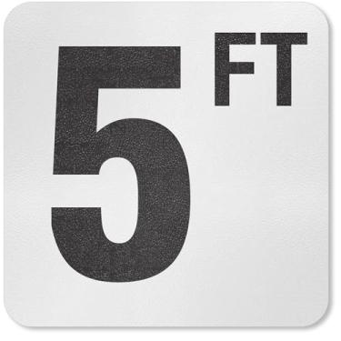 Imagem de SmartSign Marcador De Profundidade Piscina 1,5 M, Tamanho Carta 10 Cm, Adesivo Vinil 14 X Com Adesivo, Antiderrapante, Marcadores Números Natação, Sinalização Segurança