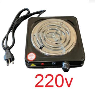 Imagem de Fogão Fogareiro Elétrico 220v 1000W Portátil Casa Camping em Inox 1 Bo