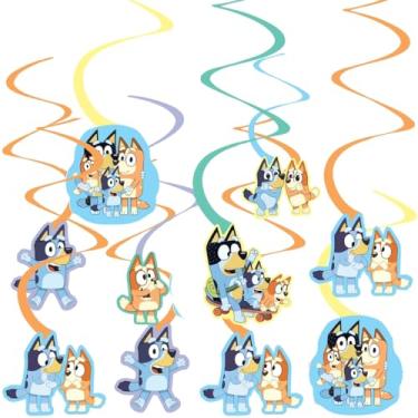 Imagem de Bluey Spiral Decorations - 12" | Multicolor | 12 Pcs.