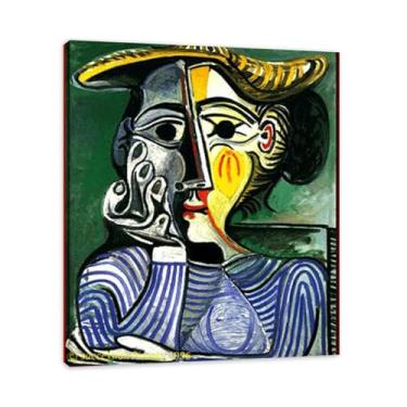 Imagem de Murais de Diego Rivera Mulher com Chapéu Amarelo – Arte do Realismo Socialista Mexicano, Muralista do Século 286, Coleção Clássica do Museu de Nova York para Decoração de Casa 50 x 60 cm