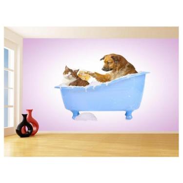 Imagem de Papel De Parede Animal Cão Petshop Banho Tosa 3,5M Anm409 - Você Decor