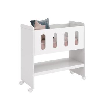 Imagem de Mini Berço Moisés Zain 3 em 1 com Colchão vira Trocador ou Escrivaninha p/ Quarto do Bebê - Reller