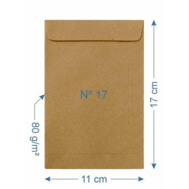 Imagem de 50 Envelope Papel 11x17cm - AAZ, Kraft