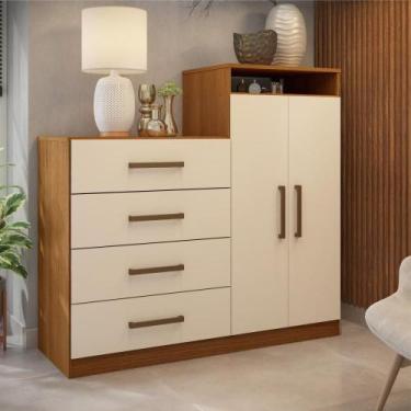 Imagem de Comoda 2 Portas 4 Gavetas Nora Amendola Off-White - CASA H