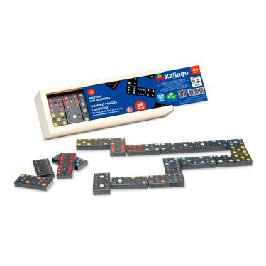 Imagem de Jogo de Dominó Colorido Madeira Xalingo 5302.1