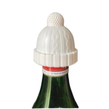 Imagem de Tampa para Garrafa de Silicone Macio Universal formato de Gorro - para Garrafas de Vidro Cor: Branco