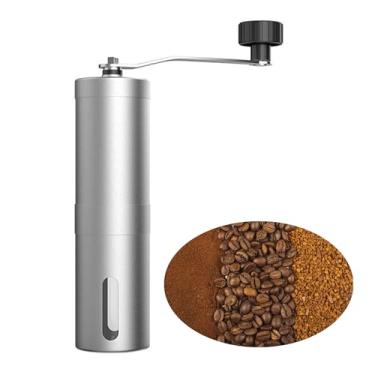 Imagem de Jogcaw Moedor de café manual, várias configurações ajustáveis, moedor de café portátil com rebarba de cerâmica e manivela removível para viagens, acampamento, escritório, café expresso, derramamento e