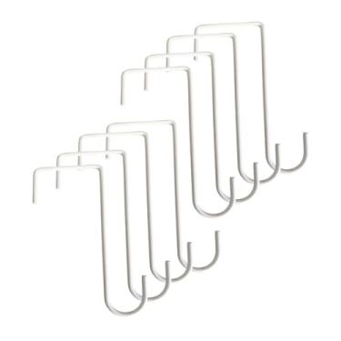 Imagem de ＫＬＫＣＭＳ 8x Ganchos de cerca, ganchos para cerca, ferramentas de piscina, portáteis para plantas, de pátio para casa de pássaros, sinos de vento, alimentadores, Branco 20cm