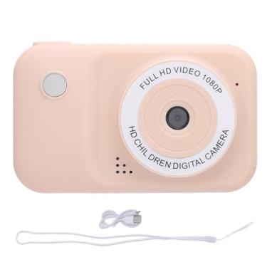 Imagem de Câmera de vídeo digital 3MP HD Lente dupla AutoFocus Compact Portable Câmera fofa com tela de 2 polegadas MP3 para crianças presentes de aniversário para crianças (Cáqui)