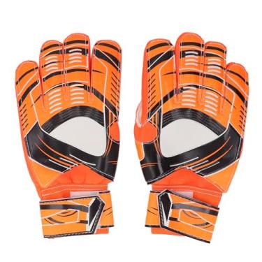 Imagem de Goalie Luvas Futebol Futebol Goleiro Luvas Respirável Wearable Forte Aderência Látex Palm Jogo de Treinamento para Adultos Juventude Jogadores Profissionais Par de 2 (Laranja)