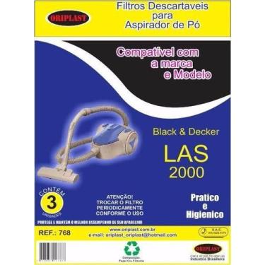 Imagem de Kit c/9 Sacos Descartáveis Aspirador Black&Decker Las 2000 - Oriplast
