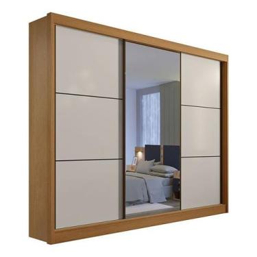 Imagem de Guarda Roupa Casal Com Espelho Los Angeles Ddoro Moveis - D'Doro Móvei