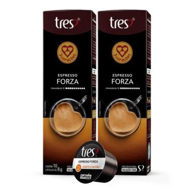 Imagem de 2x Cápsula de Café Tres 3 Corações Espresso Forza 10 Unidades, Espress