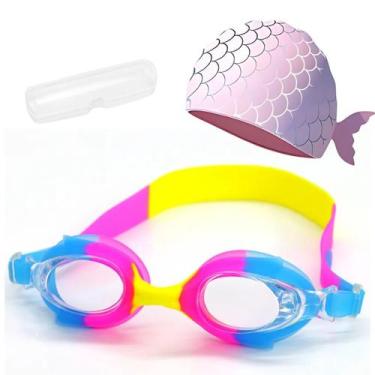 Imagem de Kit Óculos Natação Infantil Piscina Peixinhos Hero Band D1, Rosa amare
