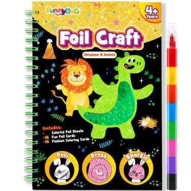 Imagem de Foil Art Craft Activity FUNNYB&G para crianças com 80 folhas de alumín