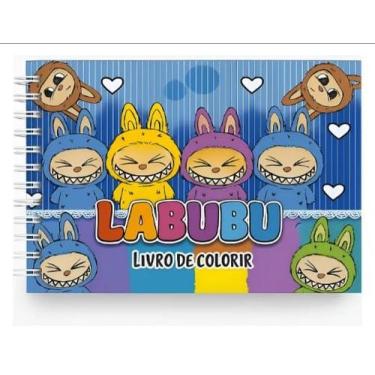 Imagem de Livro Colorir Labubu Bobbie Goods 50 Folhas Capa Dura Azul