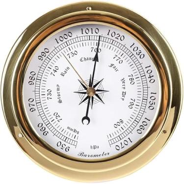Imagem de Barômetros Jiyisi Barômetros Para Os Barômetros Domésticos Instrumentos Meteorológicos Barômetro Meteorológico Estação Meteorológica Analógica, Golden