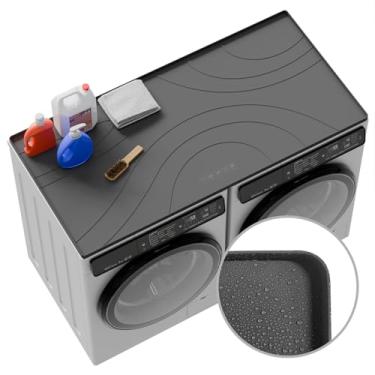 Imagem de EWX Capas Para Lavadora E Secadora De 53,5" X 26,8" Para A Parte Superior - 1 Unidade De Protetor De Silicone Antiderrapante Para Lavadora E Secadora - Capas Para Secadora À Prova D'Água Para A Part