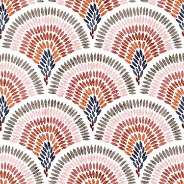 Imagem de Papel De Parede Adesivo Curvas Coloridos Gotas Coloridas 12m