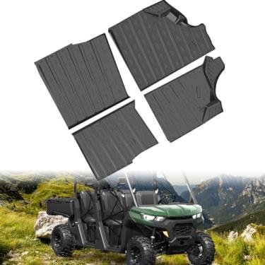 Imagem de CPOWACE Tapetes para Defender Max, revestimentos de piso dianteiros e traseiros TPE compatíveis com Can-Am Defender MAX HD7 HD8 HD9 HD10 2016-2025 acessórios tapetes de lama de proteção para todos os