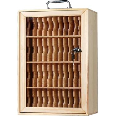 Imagem de Armário De Armazenamento De Telefone Móvel Cofre Escola Fábrica Examition Trabalho Trsparent Lock Com Armário Numerado De Madeira, 48bits