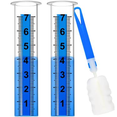 Imagem de Medidor de chuva ao ar livre, tubo de substituição de pluviômetro, medidores de chuva de plástico de capacidade de 18 cm ao ar livre, melhor classificado, calibre grande para quintal, jardim, cerca de