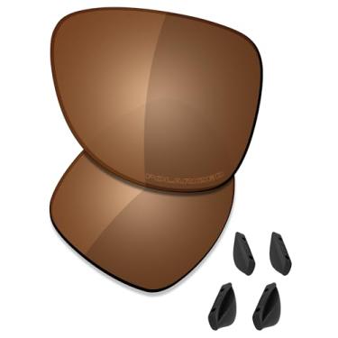 Imagem de SAUCER Lentes de reposição premium e protetores de nariz para óculos de sol Oakley Cohort OO9301 High Defense - marrom âmbar polarizado
