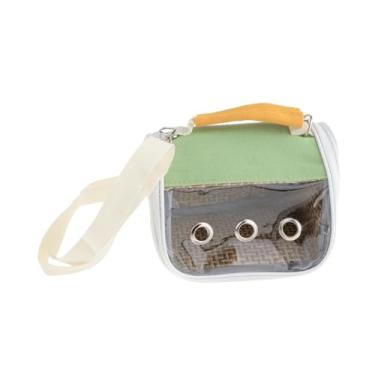 Imagem de WeiLaiKeQi Transportadora de pássaros, gaiola de viagem para pássaros, bolsa de transporte leve para animais pequenos, para, conure, tentilhão, arara, Verde