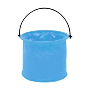 Imagem de KiBcsLic Balde para Lavar Pincéis, Balde para Lavar Canetas Leve E Dobrável, Balde para Lavar Roupas Portátil para Acampamento E Jardinagem, Azul