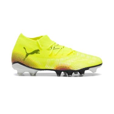 Imagem de PUMA Tênis feminino Future 8 Match Firme, chuteiras artificiais de futebol, Alerta amarelo - puma envelhecido prateado, 37