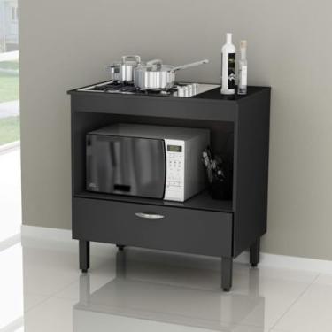 Imagem de BALCÃO COOKTOP PARA 4 OU 5 BOCAS COM 1 PORTA - LOJAS DPR (PRETO)