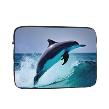 Imagem de Capa para laptop, bolsa para laptop golfinho, capa protetora para notebook de 12 polegadas