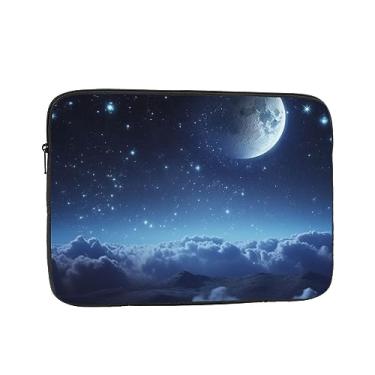 Imagem de Capa para laptop lua estrelada bolsa para laptop bolsa de transporte para computador 17 polegadas capa protetora para notebook
