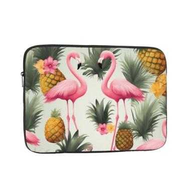 Imagem de Capa para laptop, flamingos e abacaxis, bolsa para laptop, capa protetora para notebook de 13 polegadas