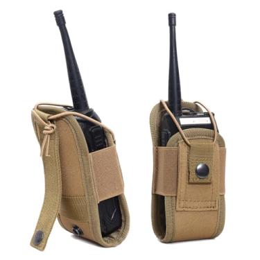 Imagem de Ranyi Capa para coldre de rádio marítimo Cobra MR HH350 FLT, bolsa de nylon de proteção com estojo de transporte de cinto e botão compatível com rádio marítimo VHF flutuante portátil Cobra MR HH350