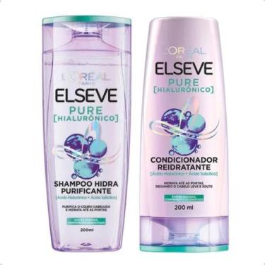 Imagem de Kit Elseve Pure Hialurônico Sh 375ml + Condicionador 170ml - L'Oréal P