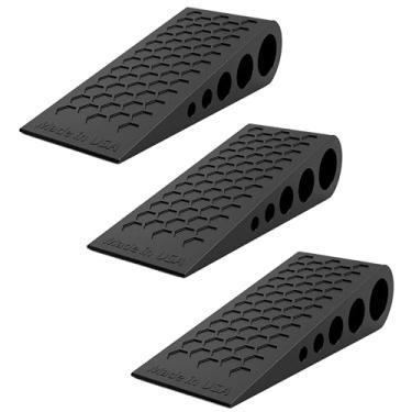 Imagem de Rolhas de porta para parte inferior da porta de borracha premium cunha de batente de porta feita nos EUA design de favo de mel resistente para carpete, azulejo, ideal para casa, escola, comercial