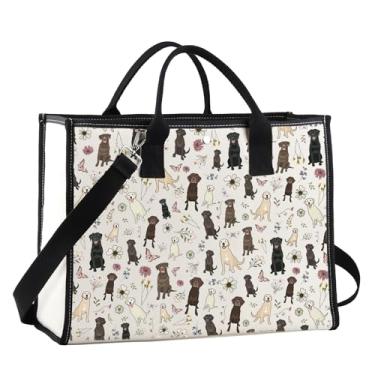 Imagem de JNIAP Labrador Tote Bag Labrador Lover Gift Labrador Retriever Bolsa de ombro Labrador Mom Presentes (bolsa de cachorro de cabelo encaracolado)