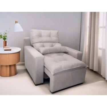 Imagem de Poltrona do Papai Retrátil e Reclinável em Tecido Suede